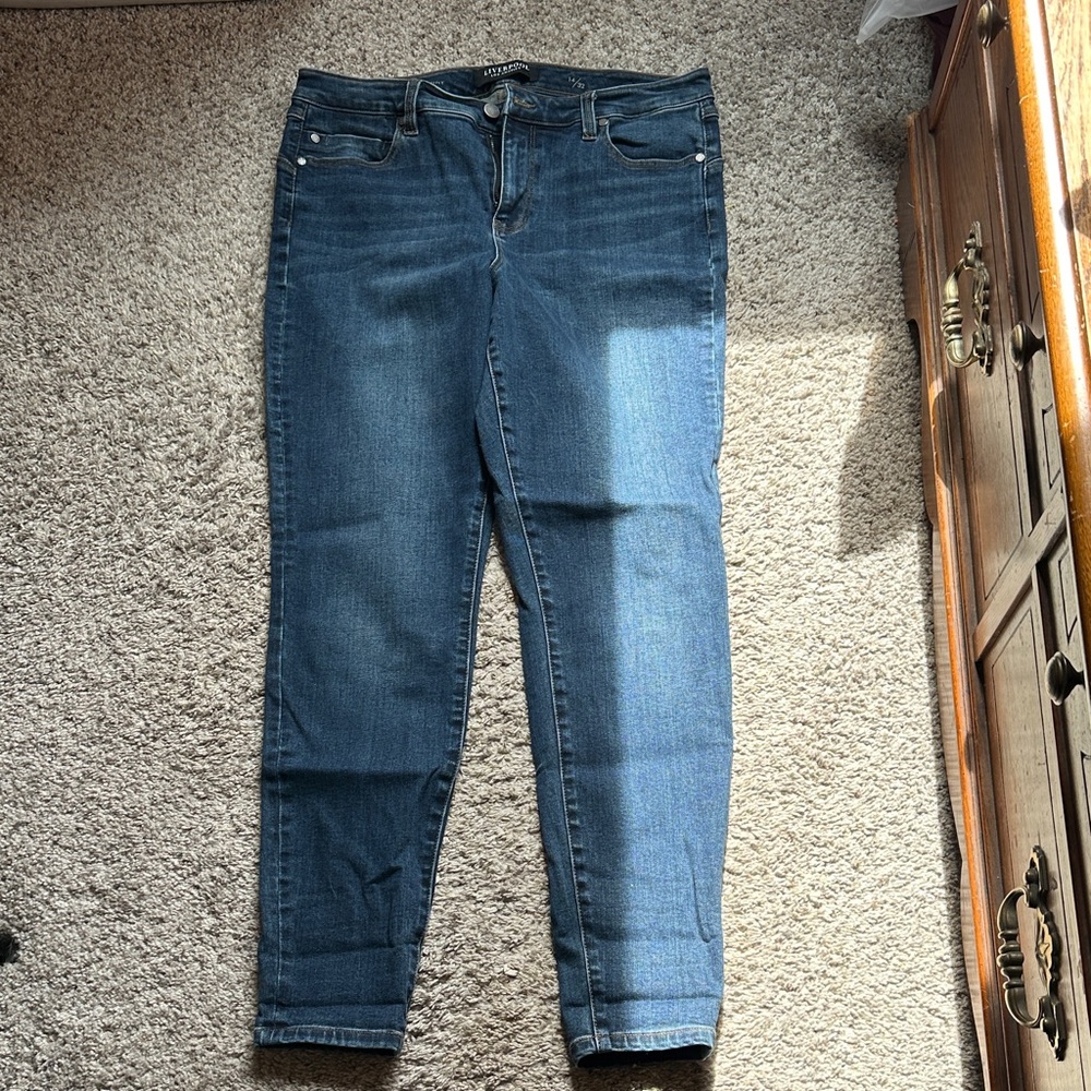Liverpool Women's Dark Blue Stretch Skinny Jeans